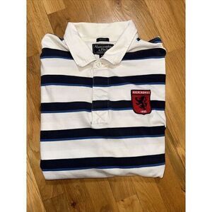 Abercrombie Fitch VTG 90s  Rugby Polo Shirt sz XL USA MADE‎ Long Sleeve